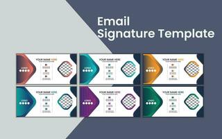 simple email signature template design. vector