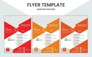 Creative and simple flyer template design. vector