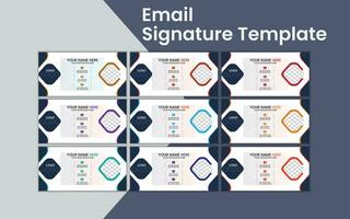 simple email signature template design. vector