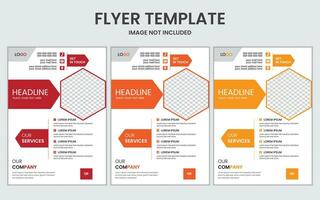 Creative and simple flyer template design. vector