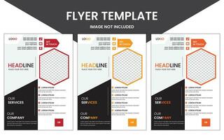 Creative and simple flyer template design. vector