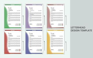 simple letterhead template design. vector