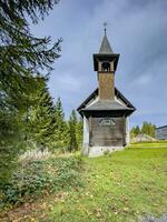 chapel at the Fohramoos European Protection Area near Dornbirn in Austria photo