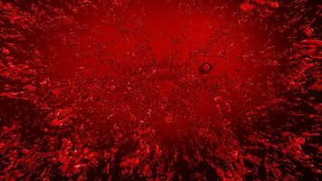 Enigmatic Crimson Cascade Fluid Transformation on Vibrant Red Canvas photo