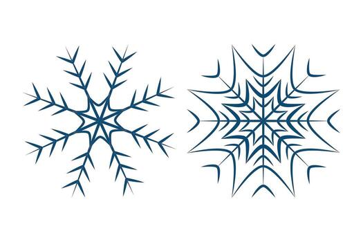 2 resumen estampado copos de nieve. diseño para póster, cartelera, web o promoción y otro diferente usos vector