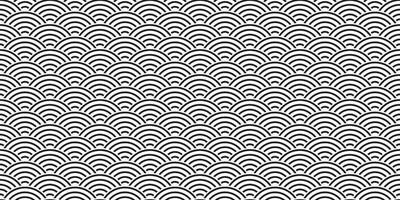 Japanese wave seamless pattern abstract isolated tile background repeat wallpaper illustration design vector