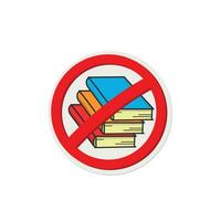 vector warning sign prohibited from carrying books, stacking books.