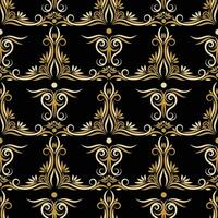 Seamless vector background of ornate decorative gold elements in art deco style. Pattern for printing, fabric, textile, wrapping, wallpaper.