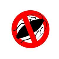 No Cockroaches Sign Vector Illustration isolated on white background