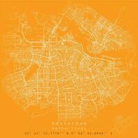 Amsterdam urban city street roads map vector