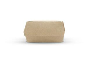 food cardboard box isolated on white background photo