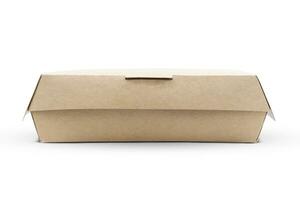 food cardboard box isolated on white background photo