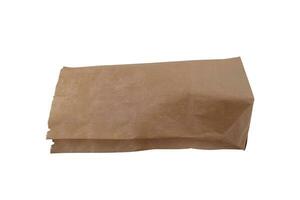 brown kraft Paper Bag isolated on white background photo