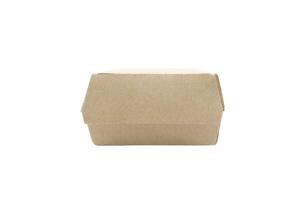 food cardboard box isolated on white background photo