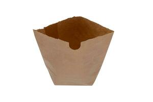 brown kraft Paper Bag isolated on white background photo