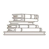 Christmas reading. Stack of books icon. Vector illustration in simple flat style.