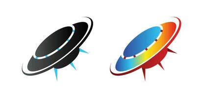 Colorful Flying UFO Spaceship vector