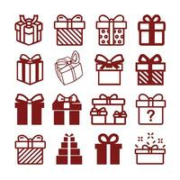 Gift Boxes Icons vector