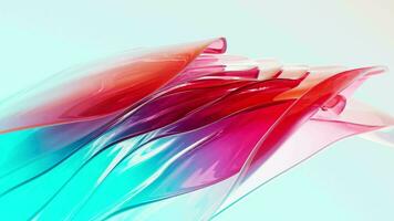 Abstract gradient glass background, 3d rendering. video