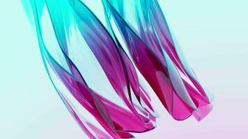 Abstract gradient glass background, 3d rendering. video