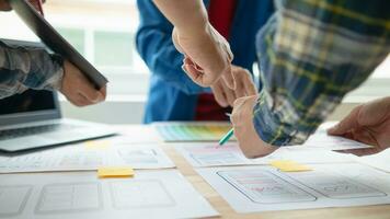 The designer team is designing the uxui system to make the uxui system work well on new phones and support system updates. Website development concept UI UX front end designer photo