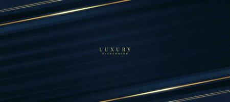Luxurious dark blue background with sparkling gold and glitter. modern elegant abstract background vector