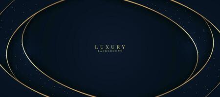 Luxurious dark blue background with sparkling gold and glitter. modern elegant abstract background vector