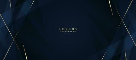 Luxurious dark blue background with sparkling gold and glitter. modern elegant abstract background vector