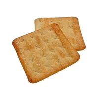 crackers in white background photo