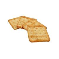 Crackers in white background photo