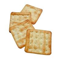 Crackers in white background photo