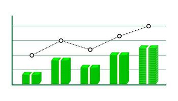 Money graph image illustration. Vector design.