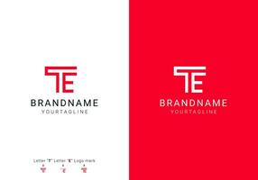 et, te letra logo diseño vector modelo elementos. moderno alfabeto letra logo.