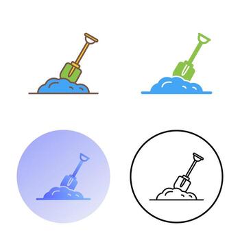 icono de vector de excavación