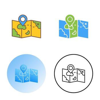 icono de vector de mapa