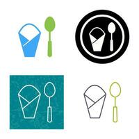 Spoon and Napkin Vector Icon