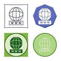 Unique World Wide Web Vector Icon