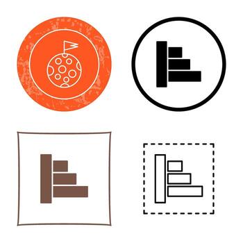 icono de vector de alineación de objetos