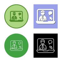 Online Interview Vector Icon