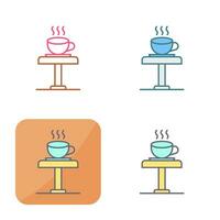 icono de vector de mesa de café