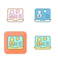 Online Job Interview Vector Icon