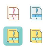 Zip File Vector Icon