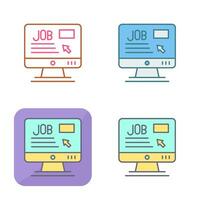 Online Job Vector Icon