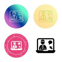 Online Interview Vector Icon