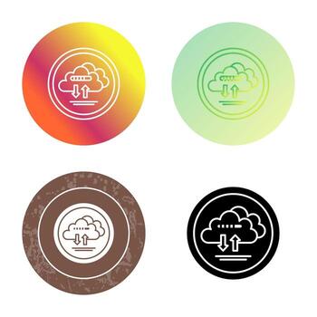 icono de vector de datos de nube