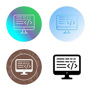 icono de vector de codificación