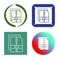 Zip File Vector Icon