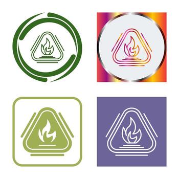 icono de vector de fuego de precaución