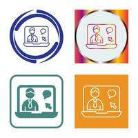 Online Interview Vector Icon