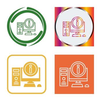 icono de vector de computadora